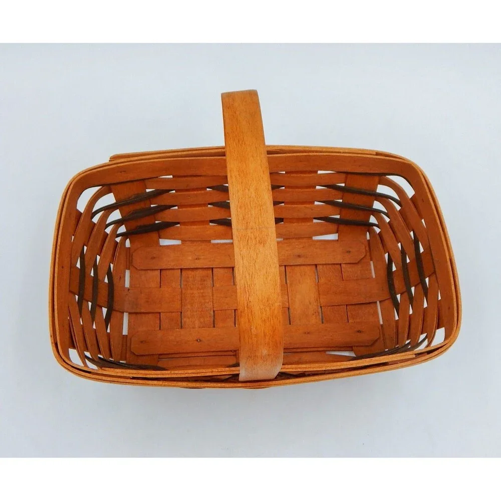 Longaberger 1993 Hand Woven Gathering Basket with Fixed Handle 10 Inch